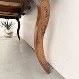 19th century walnut drapery table 2m1