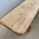 Pair of solid oak wood farmhouse benches 250cm rustic 1900