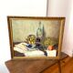 Nature morte à l’huile sur toile signée 1950 vintage