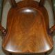 Victorian captain's chair in mahogany and leather