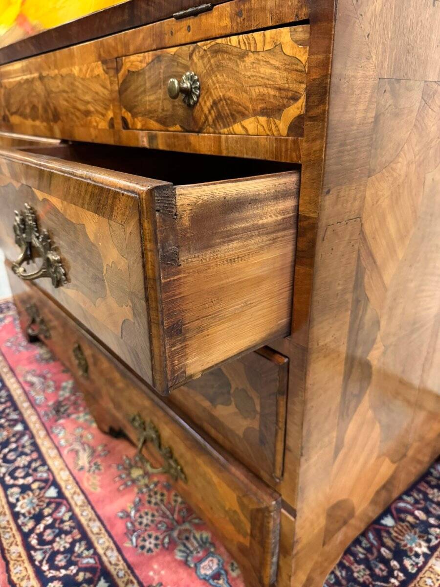 Bureau - commode ou commode scriban époque Louis XV en marquéterie