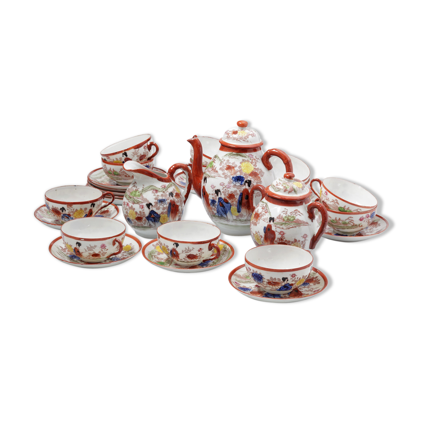 maruku china gheisha tea service 1960