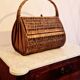 1960s wicker basket handbag