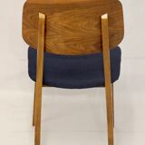 Set of six chairs design year 60,70 traditional slatted wood