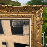 Monochrome abstract painting