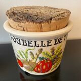 Vintage table bin in varnished stoneware LML Martin