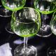 6 uranium glasses, Belgian art deco 1930