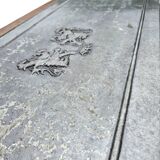 Vintage wood and tin coffee table
