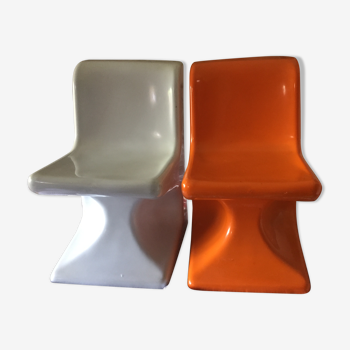 Two children's chairs 1970 Patrick Ginger