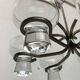 Suspension porte-bougies en métal et verre danois, 1960