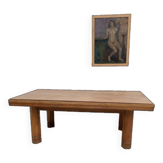 Charles Dudouyt solid oak dining table