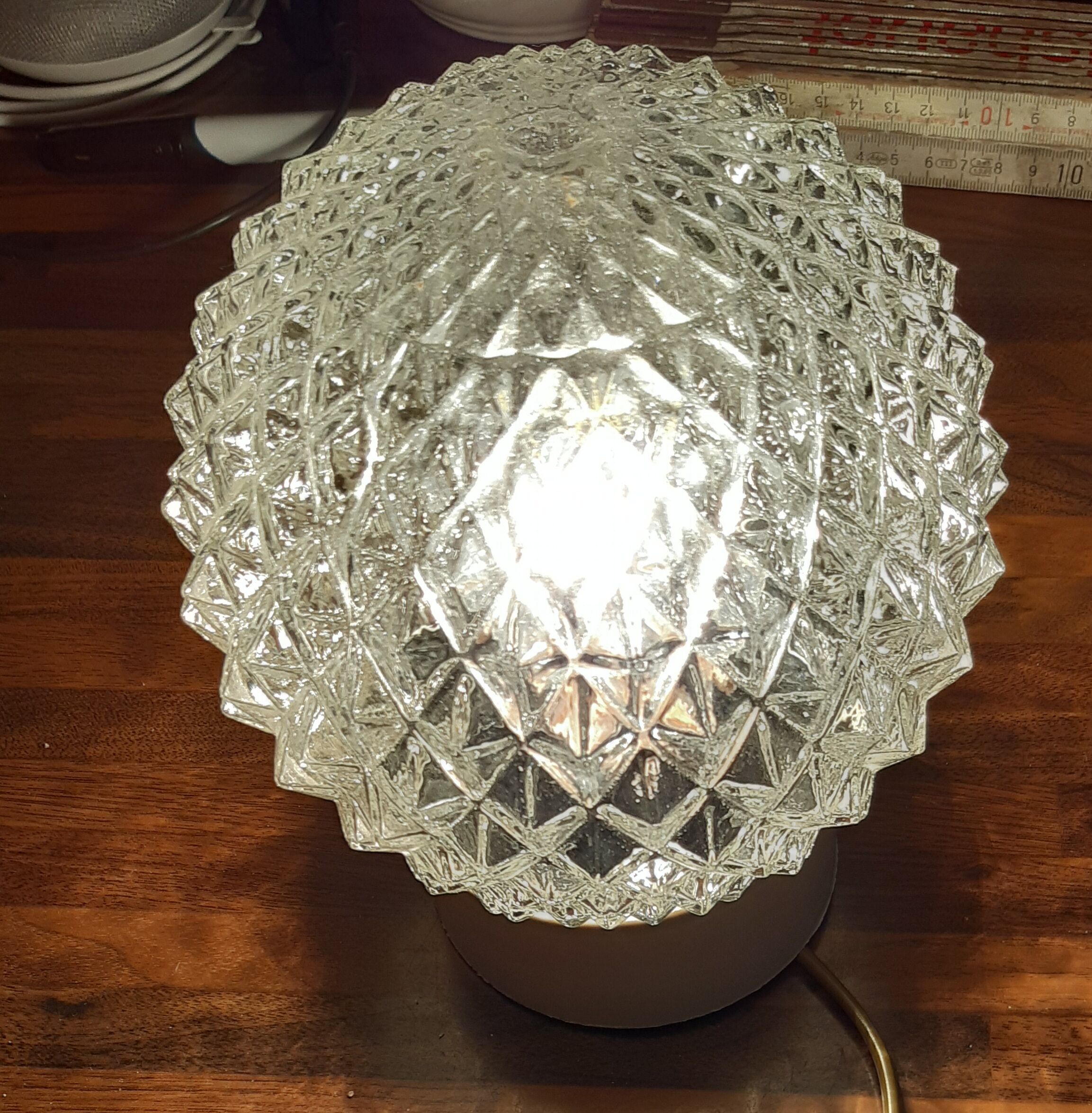 chiseled glass sconce 1970