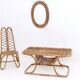 Set of Three Bamboo Garden Chairs, Italy