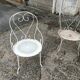 Garden furniture wrought iron old vintage xxeme