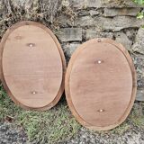 Two antique mahogany wood mirrors