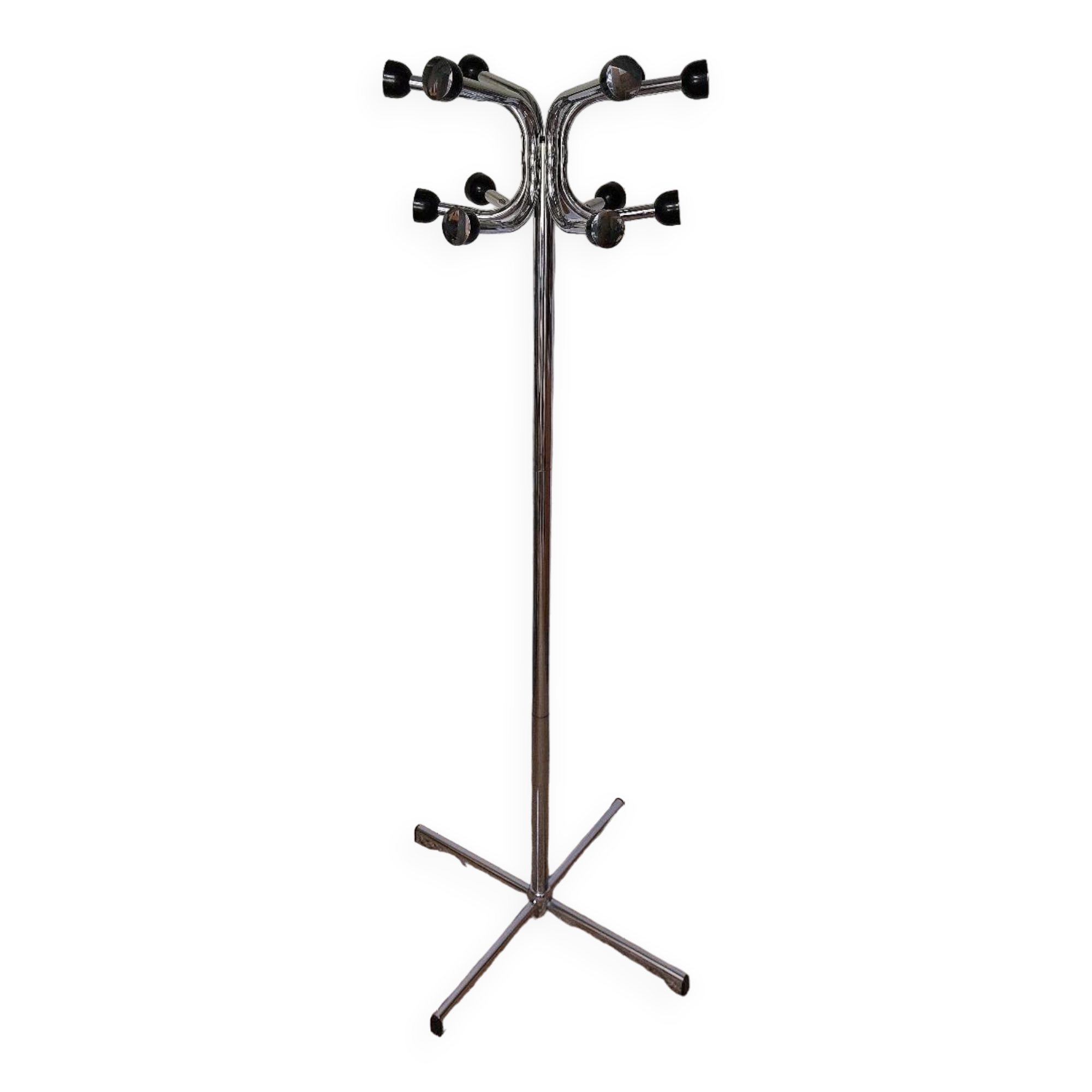 Vintage 1960s chrome parrot coat rack