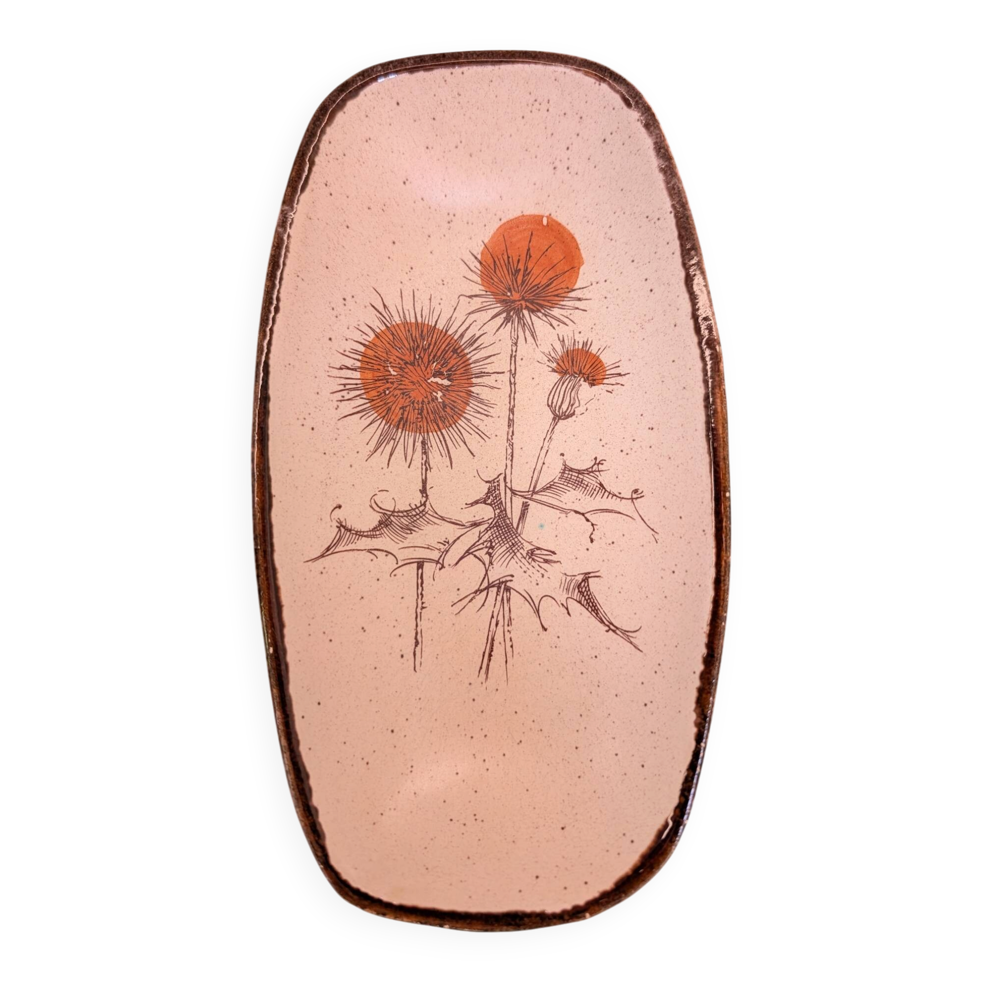 Ravier Sarreguemines thistle decoration – 1970s