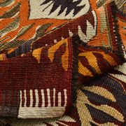 5x9 Dark Red & Cream Turkish Antique Kilim Rug, 150x271Cm