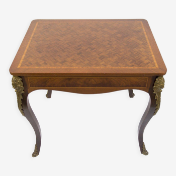 French Louis XV style table with bronze mounts