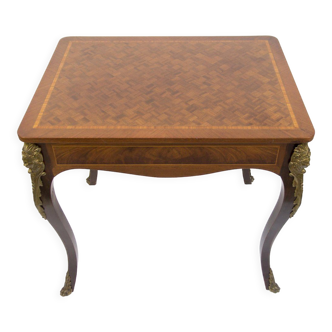 French Louis XV style table with bronze mounts