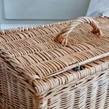 Panier rectangulaire osier tressé