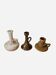 Vintage Stoneware Mismatched Candlesticks