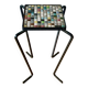 Vintage stand - small side table in mosaic tiles