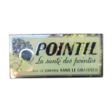 Plate fixed under advertising glass