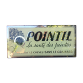 Plate fixed under advertising glass