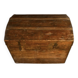 Large antique chest made of pine and solid oak.