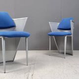 Set of 6 postmodern dining chairs, 1980s