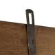 Vintage wooden wall shelve rack bookshelf in dark oak wood minimalist