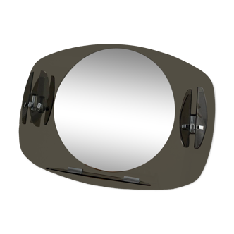 70s design smoked illuminated mirror