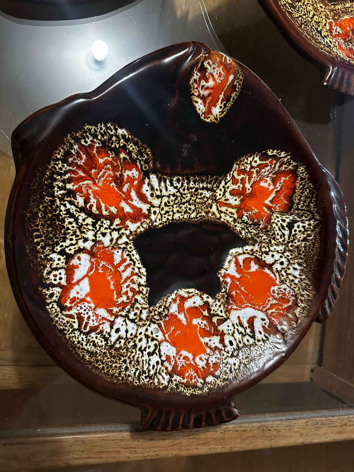 6 vintage fish plates signed Marius Giuge - Vallauris