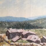 Oil on canvas "Provencal Drôme"