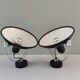 Pair of metal wall lamps 70s