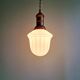 Art Deco suspension in pressed white glass, 1920s-30s.