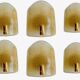 6 Murano glass sconces with gold inlays, Italy 1990