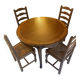 Table in solid cherry wood in Louis XV style.