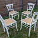 Set of 4 vintage shabby chic bistro chairs
