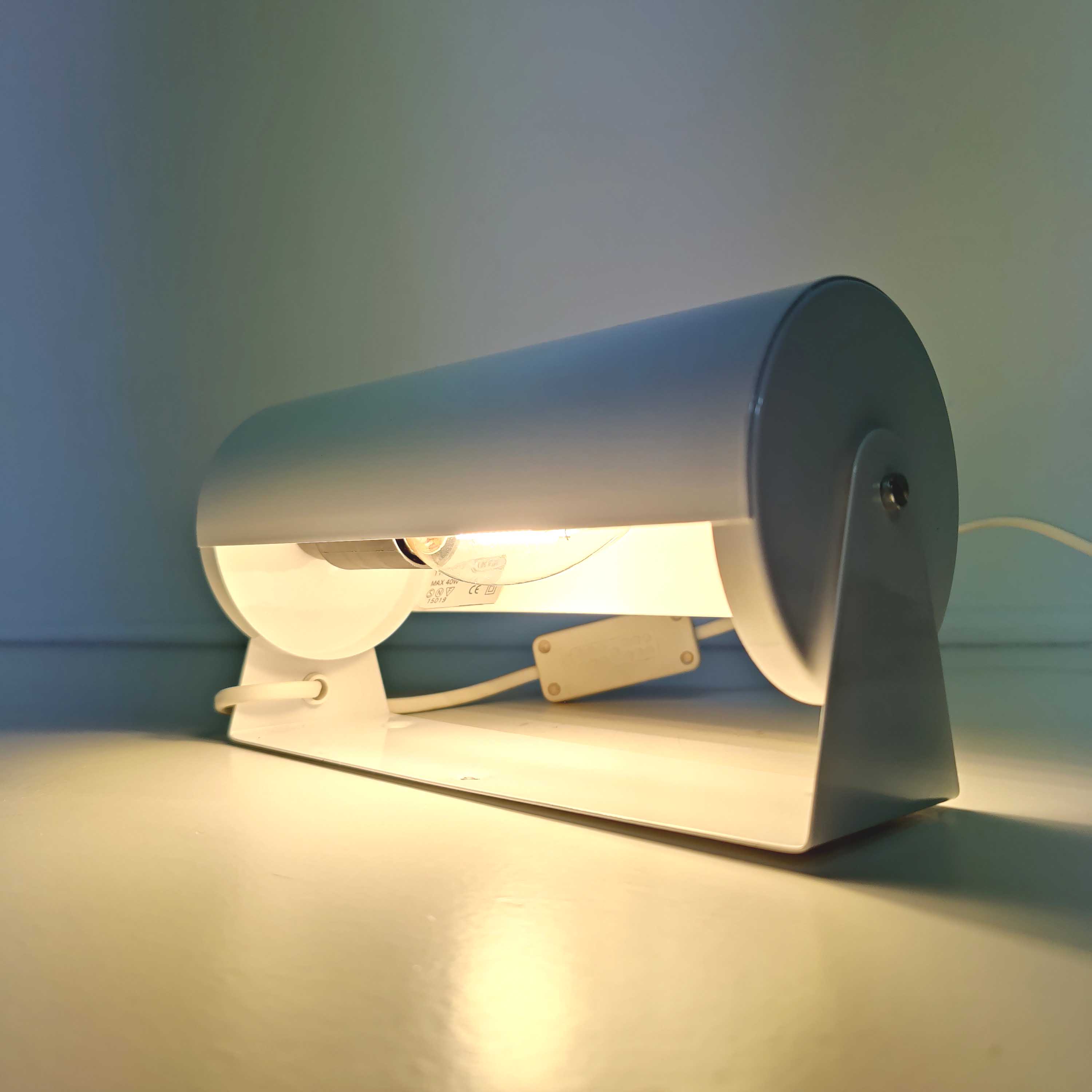 Vintage wall lamp roll Ikea V413 white vintage