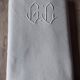 Old half-breed sheet monogrammed GC art deco style 205x326 cm