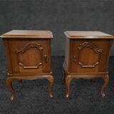 Pair of vintage 1960s oak bedside tables