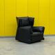 Fauteuil "Viola D'amore" de Cassina par Piero de Martini (années 1970) – Cuir noir