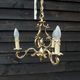 Birdcage chandelier in Bronze with 3 arms nice long chain French vintage