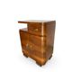 Tables de chevet Art déco italiennes en noyer, années 1940.