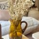 Vintage European Amber Blown Glass Carafe Vase, 1950s-60s
