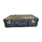 60s black vintage suitcase leather boiled cardboard