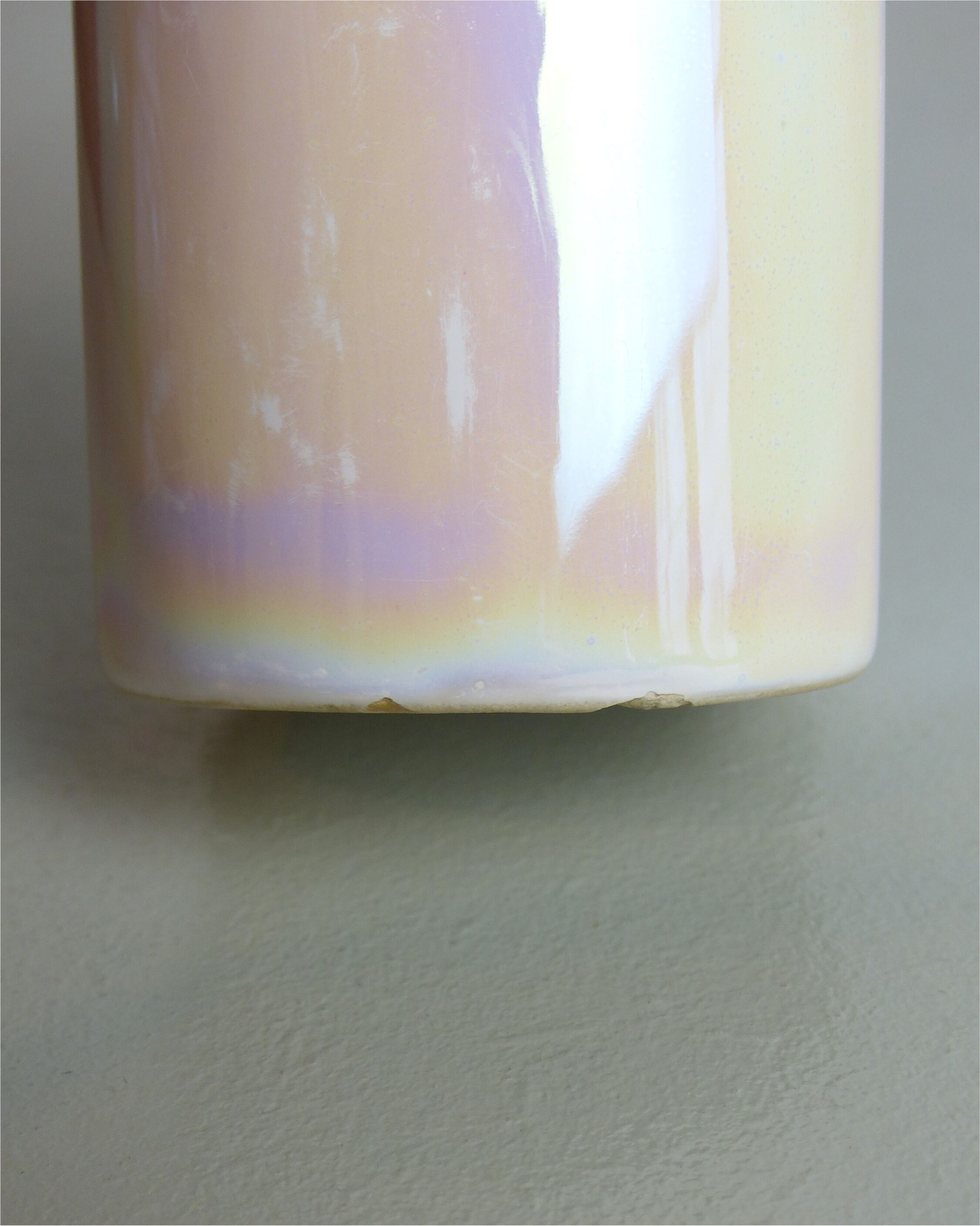 Iridescent white vase