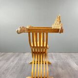 Pair of Renaissance-style folding armchairs, early 20th century